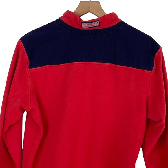Vineyard Vines Quarter Zip Shep Shirt Men's Size XS Red Navy Color Block Preppy - Picture 8 of 12
